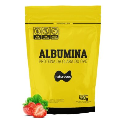 Naturovos Albumina - 420G Refil Morango