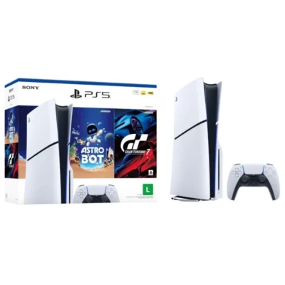 PlayStation 5 Slim com ASTRO BOT e Gran Turismo 7 Inclusos